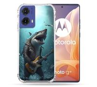 Cokitec Reinforced Shell Case for Motorola G85 5G Rock Music Shark
