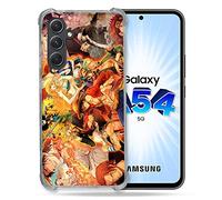 Cokitec Tempered Glass Reinforced Case for Samsung Galaxy A54 5G Manga One Piece Nakama