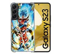 Cokitec Tempered Glass Reinforced Case for Samsung Galaxy S23 Manga Dragon Ball Sangoku White