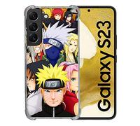 Cokitec Tempered Glass Reinforced Case for Samsung Galaxy S23 Manga Naruto Team