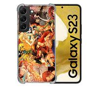 Cokitec Tempered Glass Reinforced Case for Samsung Galaxy S23 Manga One Piece Nakama