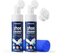 Coklean Shoe Cleaner,200ml White Shoe Cleaner kit with Brush & Towel, Water-free Sneaker Cleaning Foam Removes Dirt & Stains,- for Tennis,Golf,Running Shoes, PU & Nubuck (2 Pack)