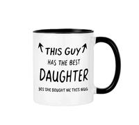 Cokoozoo Birthday Gifts for Dad, Birthday Presents for Dad, Fathers Day Present from Daughter, This Guy Has The Best Daughter - Funny Gifts for Christmas Birthday Fathers Day Presents, 11 oz Black