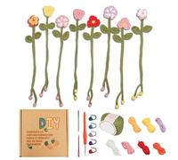 Cokoozoo Crochet Kit - 88 PCS Flower Bookmarks Craft Kit, Crochet Hooks Set, Crochet Kit for Beginners Adults & Kids, Perfect Hobby Knitting Art & Birthday Gift for Girls