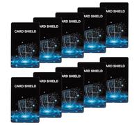 Cokoozoo RFID Blocking Card 10PCS - Slim PVC Credit & Bank Card Protector with Black & Blue Design, Prevents Unauthorized Scanning, Ideal for Safe Wallets & RFID Card Holders