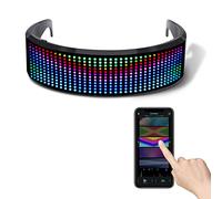 COKOTEE LED Light Up Glasses, Bluetooth Full Color Luminous Glasses for Parties,Display Customized Flashing Messages &Animations&DIY &Text Via App Control…