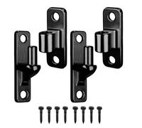 Cokritsm 4 PCS Heavy Duty Gate Hinges - 304 Stainless Steel Non-Welding Design, 270kg/600lbs Capacity - Wall Mount Male & Female for Wooden Fences, Farm Gates,Field Gates,Fence Gates with Screws Black