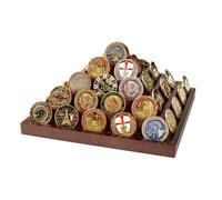Cokritsm 5-Tier Challenge Coin Pyramid Display Stand