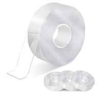 Cokshy 4 Rolls Clear Nano Tape, 30MM Washable Strong Sticky Gel Grip Tape, Multifunctional No Trace Removable Double Sided Tape for Office, Kitchen, Bathroom, Paste Photos Posters (3 Meters)