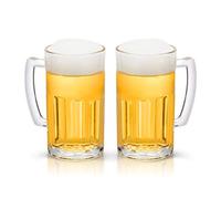 COKTIK 2 Pack Heavy Large Beer Glasses with Handle - 20 Ounce Glass Steins, Classic Beer Mug glasses Set