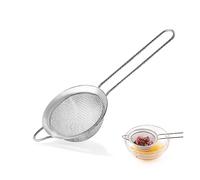 COKUMA Fine Mesh Strainers for Kitchen, Stainless Steel Metal Hand Small Mini Sieve Strainer, Cocktail Strainer Tea Coffee Juice Strainer,Food Strainer with Handlle (3.35inch, Silver)