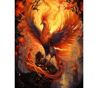 COKYIS 14CT Animal Cross-Stitch Counted Kits Oriental Phoenix Cross Stitch Starter Kit for Adults DIY Needlepoint Kits Embroidery Patterns 50x70cm