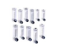 COKYIS 1PC 0.1-1 0.5-5 1-10 2-20 3-30 4-40 5-50 10-100 LPM 1/4" BSPT Female PMMA Gas Flowmeter Air Flow Meter Panel Type Rotameter LZT-6T(3-15LPM)