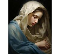 COKYIS 5D Diamond Painting by Numbers Kit Religious Woman DIY Full Drill Crystal Rhinestone Embroidery Diamond Embroidery Diamond Dots Arts Home Decor (16x20inch)