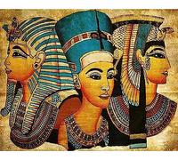 COKYIS Cross Stitch Kits for Adults Stamped, Ancient Egypt Figures 11CT Printed Cross Stitch Kits,Counted Embroidery Kits for Beginner Wall Art Home Decoration 40x50cm