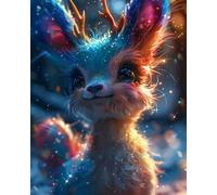 COKYIS Stamped Cross Stitch Kits Animal Deer 11CT Counted Printed Cross Stitch Kit,Preprinted Pattern Embroidery Starter Kit for Beginner Kids and Adults 40x50cm