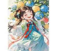 COKYIS Stamped Cross Stitch Kits Cute Girl Embroidery Ball Flower 11CT Counted Printed Cross Stitch Kit,Preprinted Pattern Embroidery Starter Kit for Beginner Kids and Adults 40x50cm