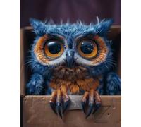 COKYIS Stamped Cross Stitch Kits Owl 11CT Counted Printed Cross Stitch Kit,Preprinted Pattern Embroidery Starter Kit for Beginner Kids and Adults 40x50cm
