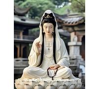 COKYIS Stamped Cross Stitch Kits Portrait of Guanyin 11CT Counted Printed Cross Stitch Kit,Preprinted Pattern Embroidery Starter Kit for Beginner Kids and Adults 40x50cm