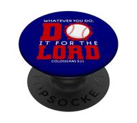 Col. 3:23-Whatever You Do, Do It For The Lord Baseball Theme PopSockets Adhesive PopGrip