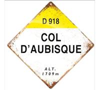 Col d'Aubisque diamond metal sign Large with sticky pads. Worn rust look print. tour cycling skiing climb marker altitude road