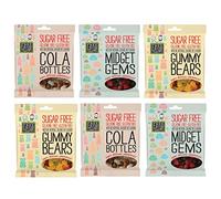 Gummy Bears - Sugar, Gelatine & Gluten Free Jellies Sweets 100g (Pack of 6)