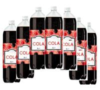 Cola, Carbonated Soft Drink with Sugar and Sweeteners, 2L Bottles, Pack of 6 Suitable for Vegetarian and Vegan Diets
