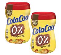ColaCao 0% Sugar Hot Chocolate Drink 2 x 325g - No Added Sugar Cocoa Powder, Sugar-Free Cacao Drinking Chocolate, Spanish Cola Cao
