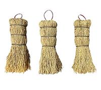 Coladera Set of 3 Natural Fiber Dish Brush Cleaners Mexican Escobetas Molcajete Cleaners with Hangers Sustainable Kitchen Dish Cleaning Scrubber Brushes for Pots Sinks and Pans Cepillo Limpia Trastes