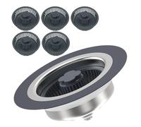 Colador de drenaje y tapón de fregadero,Tapón de drenaje con colador de cesta | Tapón multifuncional para fregadero de cocina de cocina de cocina de acero inoxidable, cesta de colador de fr