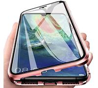 Colala Case for Google Pixel 9 Pro XL Magnetic Cover Magnetic Adsorption Technology Metal Frame Case Aluminum [Front and Back 9H Tempered Glass] 360° Full Protection Ultra Slim Case - Pink