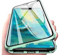 Colala Case for Google Pixel 9 Pro XL Magnetic Cover Magnetic Adsorption Technology Metal Frame Case Aluminum [Front and Back 9H Tempered Glass] 360° Full Protection Ultra Slim Case - Green