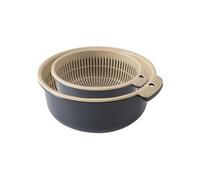 Colander Bowl Set, Vegetable Strainer Basket, Multi-Purpose Rinsing Tool, Quick-Drain Kitchen Container with 9 Inches, Ideal Use for Noodle, Cleaning, Baking, Sifting and Meal Prep