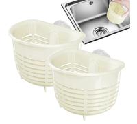 Colander Food Strainer Baskets - Food Washing Connection Basket | Kitchen Sink Basket | Suction Cup Fruit Washing Basket | Space-Saving Hollow Storage Box for Home, Restaurant, Restoration