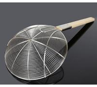 Colander for Kitchen Big Mesh Strainers Stainless Steel Colander Soup Skimmer Chef Kitchen French Fries Fryer Oil Frying Scoop Noodles Dumpling Sieve Strainer(18cm)