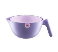 Colander for Kitchen - Household 2-Layer Drainer Basket with Handle,Splash-Resistant Rotating Colander Basket for Draining Washing Kitchen Vegetable Fruit Salad Apartment Dormitory