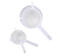 Colander for Kitchen Plastic Fine Mesh Scoop Strainer Colander Flour Sieve with Handle Juice Tea Kitchen Portable Handheld Screen Meshes Strainer(15cm,1pc)