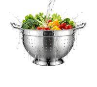 Colander for Kitchen - Quick Drainage Washer Rinser, Multi-Purpose Strainer with Handles, Rice Vegetable Fruit Pasta Drainer Basket, Kitchen Drain Bowl, Food Washing Colander for Salad Home