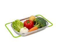 Colander for Kitchen Sink - Fine Mesh Kitchen Drying Rack,Expandable Strainer Over The Sink | for Pasta Vegetables Berries Tomatoes Grapes Bowls Dishes Plates