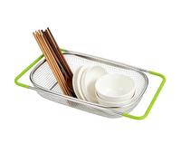Colander for Kitchen Sink | Fine Mesh Kitchen Drying Rack | Over The Sink Mesh Colander,for Vegetables Fruits Berries Tomatoes Grapes Dishes Bowls Plates
