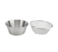 Colander Mixing Bowl, 16cm/6.3in Diameter Rice Washer Strainer 304 Stainless Steel Kitchen Washing Vegetables Basket for Fruits Small Grains