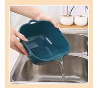 Colander Strainer, Strainers And Colanders Vegetable Washing Basket with Hanging Hole Double Layer Basket Strainer, Vegetable Washing Basket, Quickly Suspend Fruit Strainer for