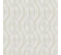 Colani Non-Woven Wallpaper Legend Wave cream grey white gloss 59802 (9,12£/1qm)