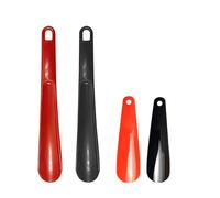 Colaren 2 PCS Shoe Horn Handled, Shoe Horns for Men Women Kids and Elderly, 2 PCS Shoe Horn Small (Black and Red)