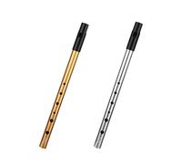Colaren 2 PCS Tin Whistle D, Penny Slide Whistles for Beginners Intermediates & Experts Band Performance