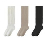 Colaren 3 Pairs Slouch Socks for Fall Winter, Stacked Long Fluffy Socks Knee High Boot Slouchy Scrunch Socks for Women, One Size