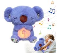 Colaren Stitch Breathing Teddy, Anxiety Relief Koala Bear for Adults Newborn Kids, Breathing Otter Sleep Buddy with Music