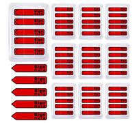 Colarr 10 Pack 1000 Pieces Sign Here Date Tabs Sign Here Date Stickers Flags Please Message Flags for Office Notebook Annotating Books Notary Books(Red,Cute)