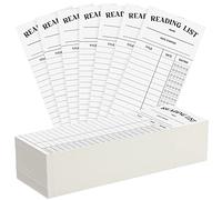 Colarr 100 Pcs Reading List Bookmarks 7.9 x 3 Inch Cardboard Bookmark Tracker Library Cards Reading Log Book Accessories