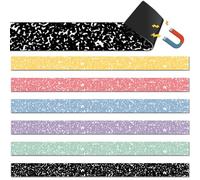 Colarr 24 Pcs Mini Magnetic Strips, 12" x 0.75" Colorful Composition Notebook Magnetic Borders for Classroom Whiteboard Magnet Border Strips Bulletin Board Borders for School Chalkboard Trim Decor